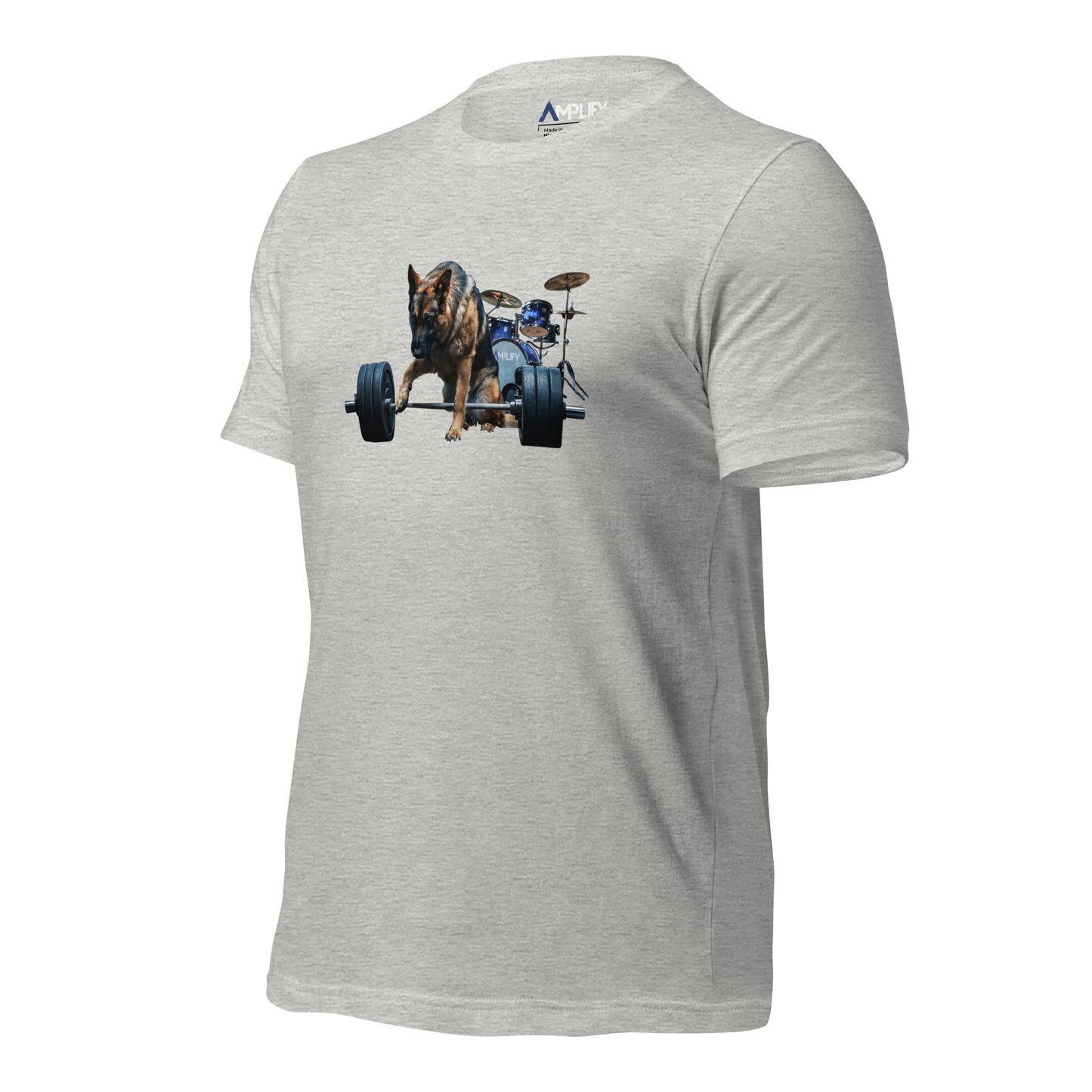 Unisex t-shirt - German Shepherd Drums Blue