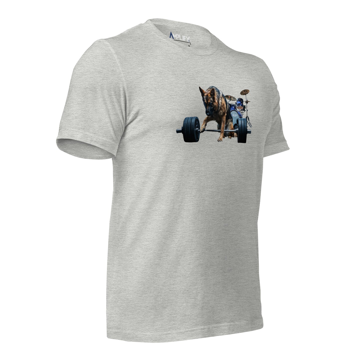 Unisex t-shirt - German Shepherd Drums Blue