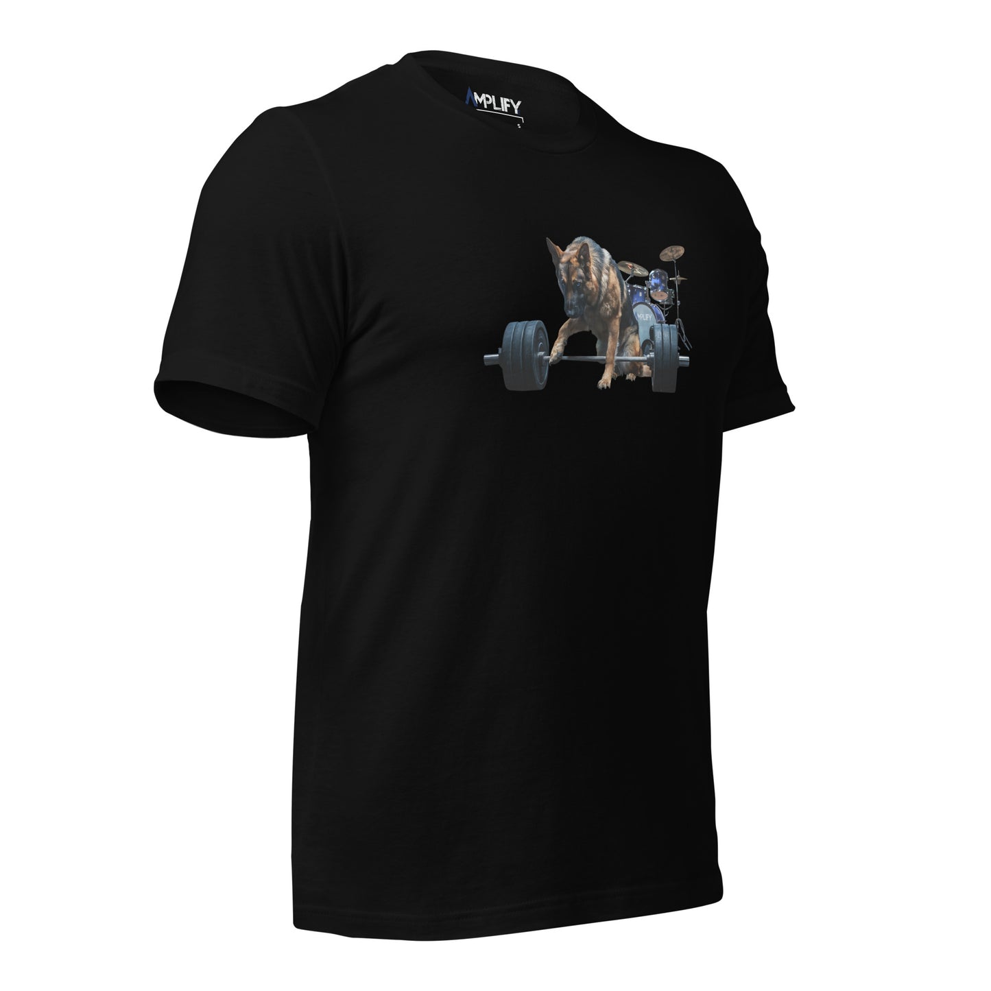 Unisex t-shirt - German Shepherd Drums Blue