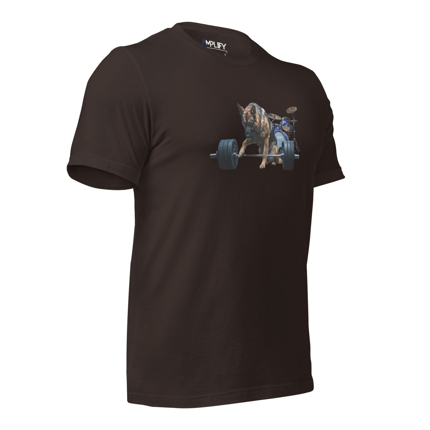 Unisex t-shirt - German Shepherd Drums Blue