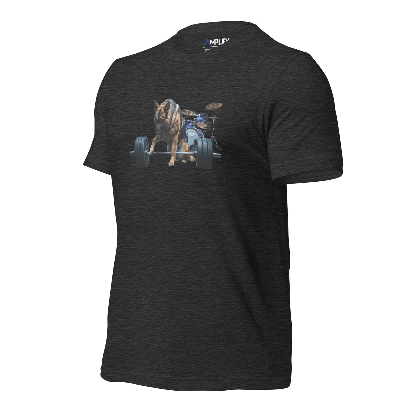 Unisex t-shirt - German Shepherd Drums Blue