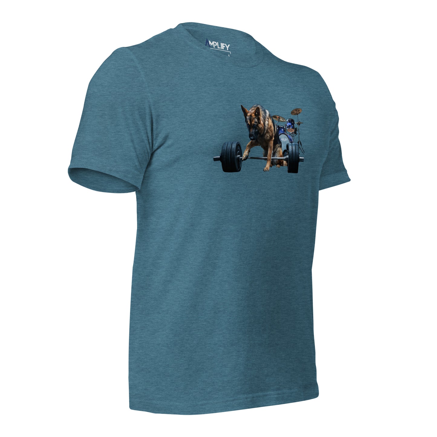 Unisex t-shirt - German Shepherd Drums Blue