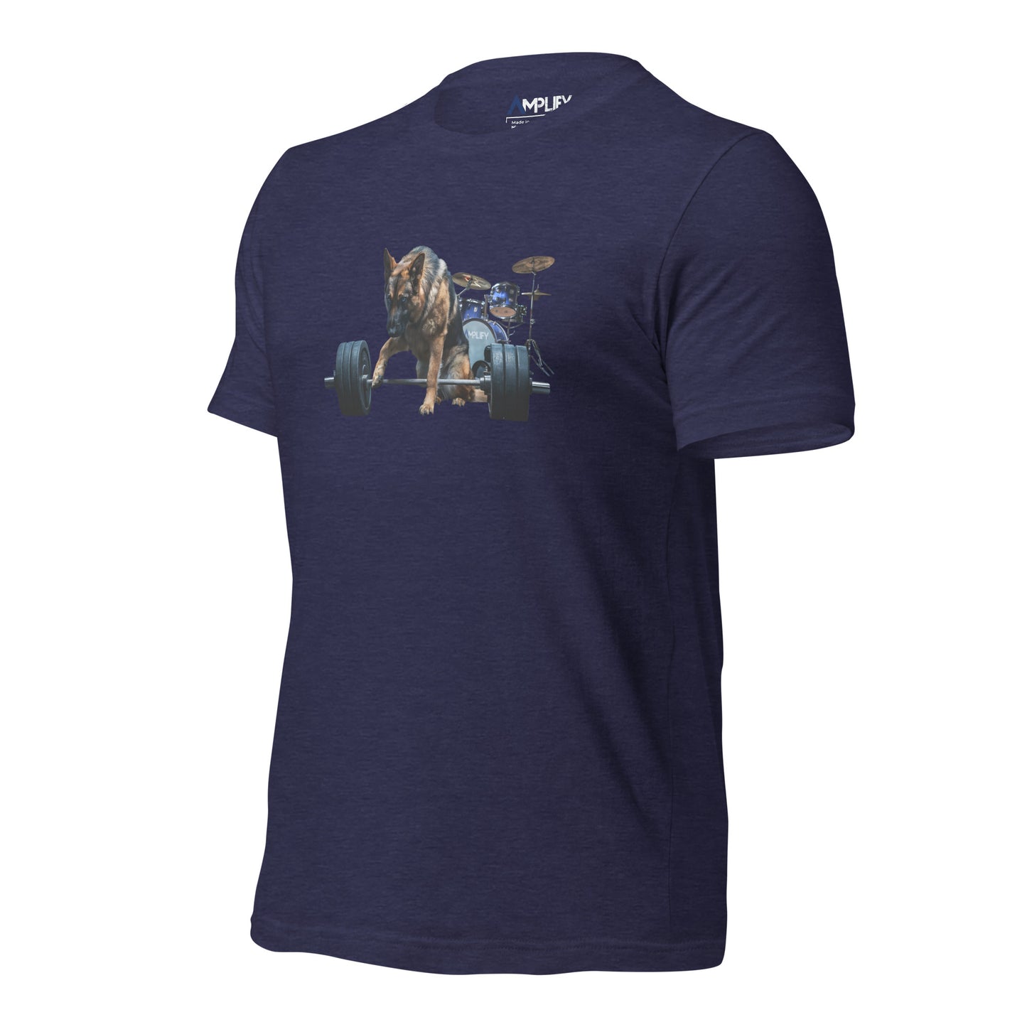 Unisex t-shirt - German Shepherd Drums Blue