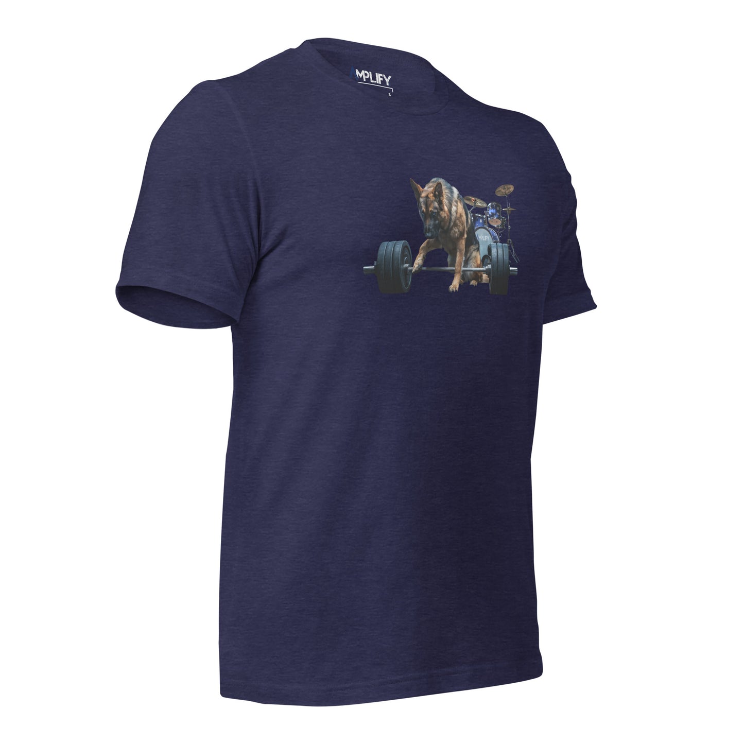Unisex t-shirt - German Shepherd Drums Blue