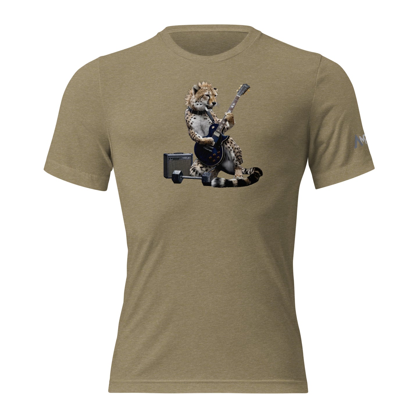 Tri-Blend Ultra Soft T-Shirt - Cheetah Guitar Dark Blue